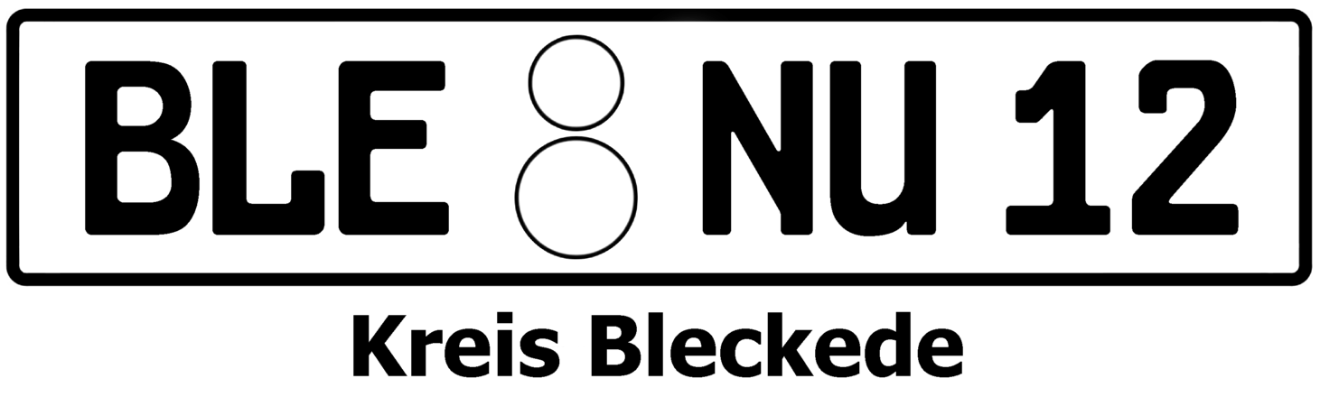 Aufkleber Kfz-Kennzeichen Kreis Bleckede