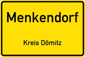 Aufkleber Ortsschild Menkendorf