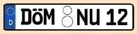 KFZ-Kennzeichen Kreis Doemitz