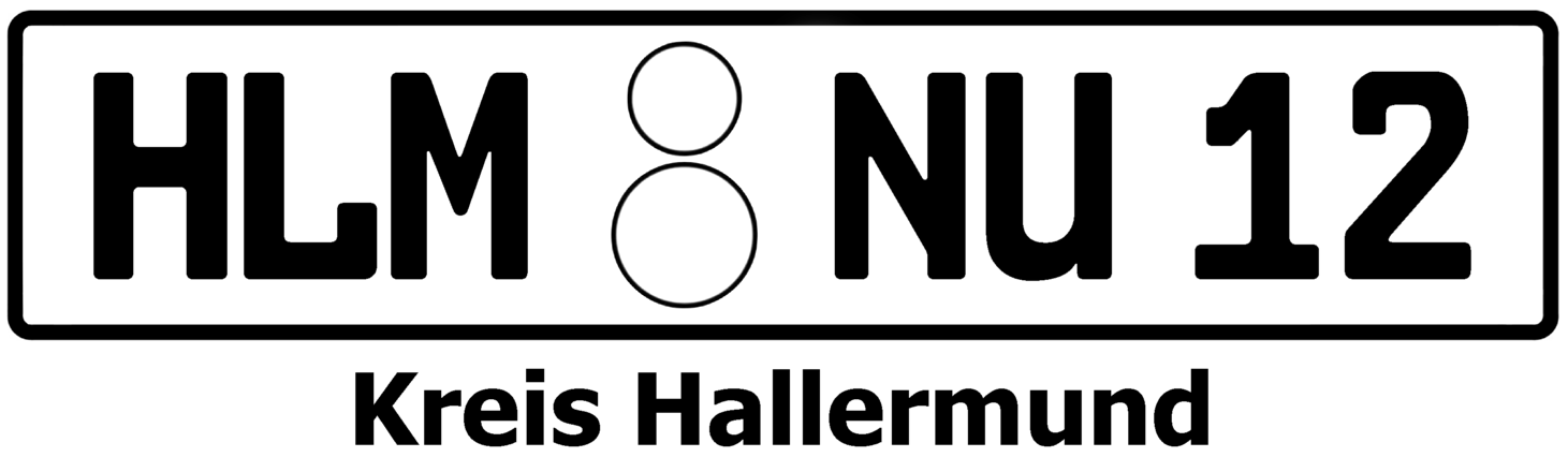 Aufkleber Kfz-Kennzeichen Kreis Hallermund