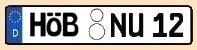 Kennzeichen Kreis H�chst�dt-Bissingen