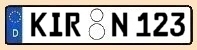 Kreis Kirn Kennzeichen