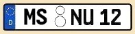 Kreis M�nster Kennzeichen