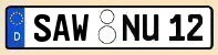 KFZ-Kennzeichen Kreis Salzwedel