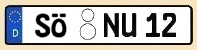 KFZ Kennzeichen Kreis Sch&ouml;tmar